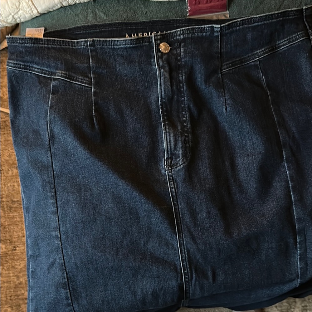 American Eagle Highest Waist Denim Maxi Skirt
